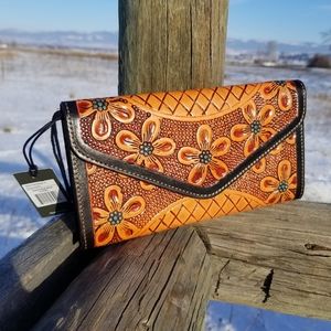 Floral Buds Crimson Wallet
